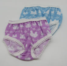 Load image into Gallery viewer, Underwear Two-Pack: Blue &amp; Purple w Bunnies
