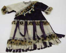 Load image into Gallery viewer, Native American 4 Pc Outfit 18 inch Doll: Purple
