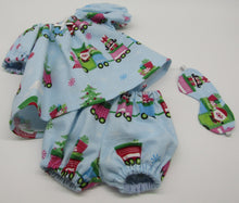 Load image into Gallery viewer, 18" Doll Pajamas 3 Pc: Santa Train
