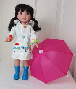 Wellie Wisher (14" Doll) Rain Boots: Blue