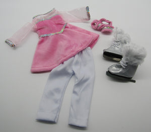 Wellie Wisher (14" doll) 4 Pc Ice Skating Outfit