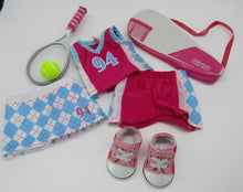 Load image into Gallery viewer, 18&quot; Doll Tennis 7 Pc Outfit: Argyle
