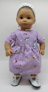 Bitty Baby 15 inch Doll Unicorn Dress: Purple