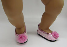 Load image into Gallery viewer, Sequin 18 &amp; 15 inch Doll Dress Shoes: Pink
