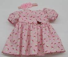 Load image into Gallery viewer, 15&quot; Bitty Baby Christmas  Dress: Santa-Print
