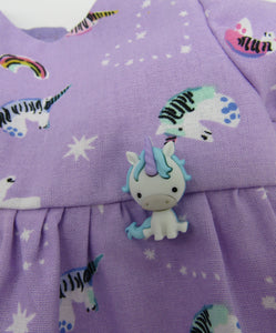 Bitty Baby 15 inch Doll Unicorn Dress: Purple