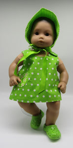 18" & 15" Doll Clogs: Bright Green