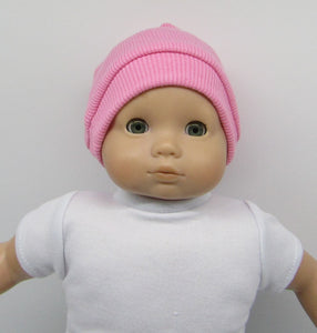15" Bitty Baby Beanie Hat: Pink