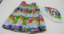 Load image into Gallery viewer, Beach Umbrella Border-print  Dress w Hat
