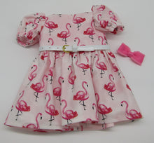 Load image into Gallery viewer, 18&quot; Doll Flamingo Belted Dress: Pink
