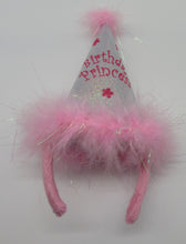 Load image into Gallery viewer, 18&quot; Doll Glittery Happy Birthday Dress w Hat: Pink

