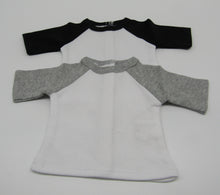 Load image into Gallery viewer, 2 Pack Ragland T-Shirt 18 inch Doll: Black and Gray
