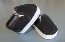 Load image into Gallery viewer, Canvas Slip-on Shoes 18 &amp; 15 inch Doll: Black
