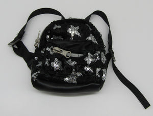 Sequin Mini Backpack 18, 15 & 14 inch Doll: Black Star