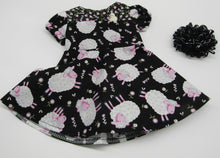 Load image into Gallery viewer, Black &amp; Pink Sheep Swing Dress 18 inch Doll
