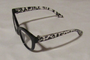 Glasses: Black & White Cheetah Print