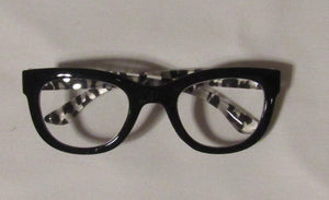 Glasses: Black & White Cheetah Print