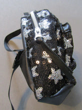 Load image into Gallery viewer, Black Star Sequin Backpack
