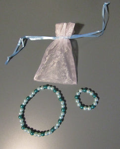 18" Doll Beaded Jewelry Set: Teal