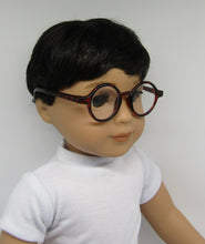 Load image into Gallery viewer, Tortoise Shell Circle 18 inch Doll Glasses
