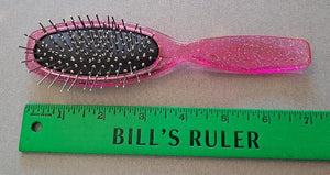 Doll Wig Brush: Glittery Pink