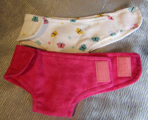 Bitty Baby Diapers: Butterflies & Hot Pink (2 Pack)