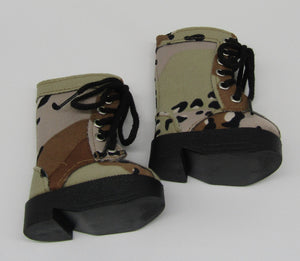 Lace-up High-Top Desert Camo Boots 18 inch Doll