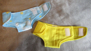 Bitty Baby Diapers: Starry Night Sky & Bright Yellow (2 Pack)