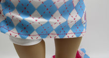 Load image into Gallery viewer, 3 Pc Sports Outfit 18 inch Doll: Pink and Blue Argyle
