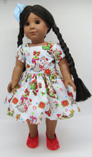 Load image into Gallery viewer, Christmas Kitty Dress 18 inch Doll: Light Blue
