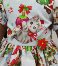 Load image into Gallery viewer, Christmas Kitty Dress 18 inch Doll: Light Blue

