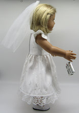 Load image into Gallery viewer, First Communion 3 Pc Outfit: Satin w Veil &amp; Bible
