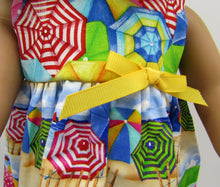 Load image into Gallery viewer, Beach Umbrella Border-print  Dress w Hat
