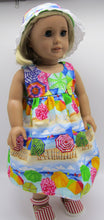 Load image into Gallery viewer, Beach Dress &amp; Sun Hat 18 inch Doll
