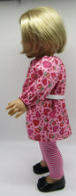 Load image into Gallery viewer, Belted Flowers &amp; Hearts Tunic &amp; Leggings 18 inch Doll
