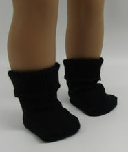 Load image into Gallery viewer, Fold-over Socks 18 &amp; 15 inch Doll: Red &amp; Black 2 Pack
