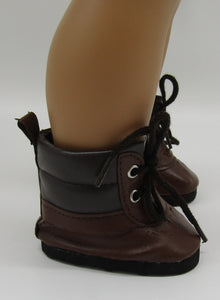 Lace-up High-Top Boots 18 inch Doll: Brown