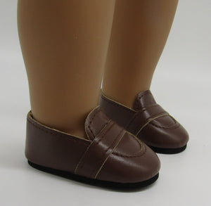 Loafers 18 & 15 inch Doll: Brown