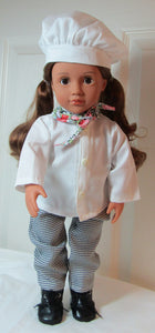 Chef 4 Pc Outfit 18 inch Doll