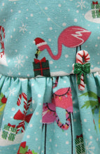 Load image into Gallery viewer, Flamingo Christmas Dress w Candy Canes 18 inch Doll
