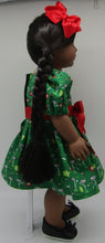 Load image into Gallery viewer, Flamingo Christmas Dress 18 inch Doll: Green
