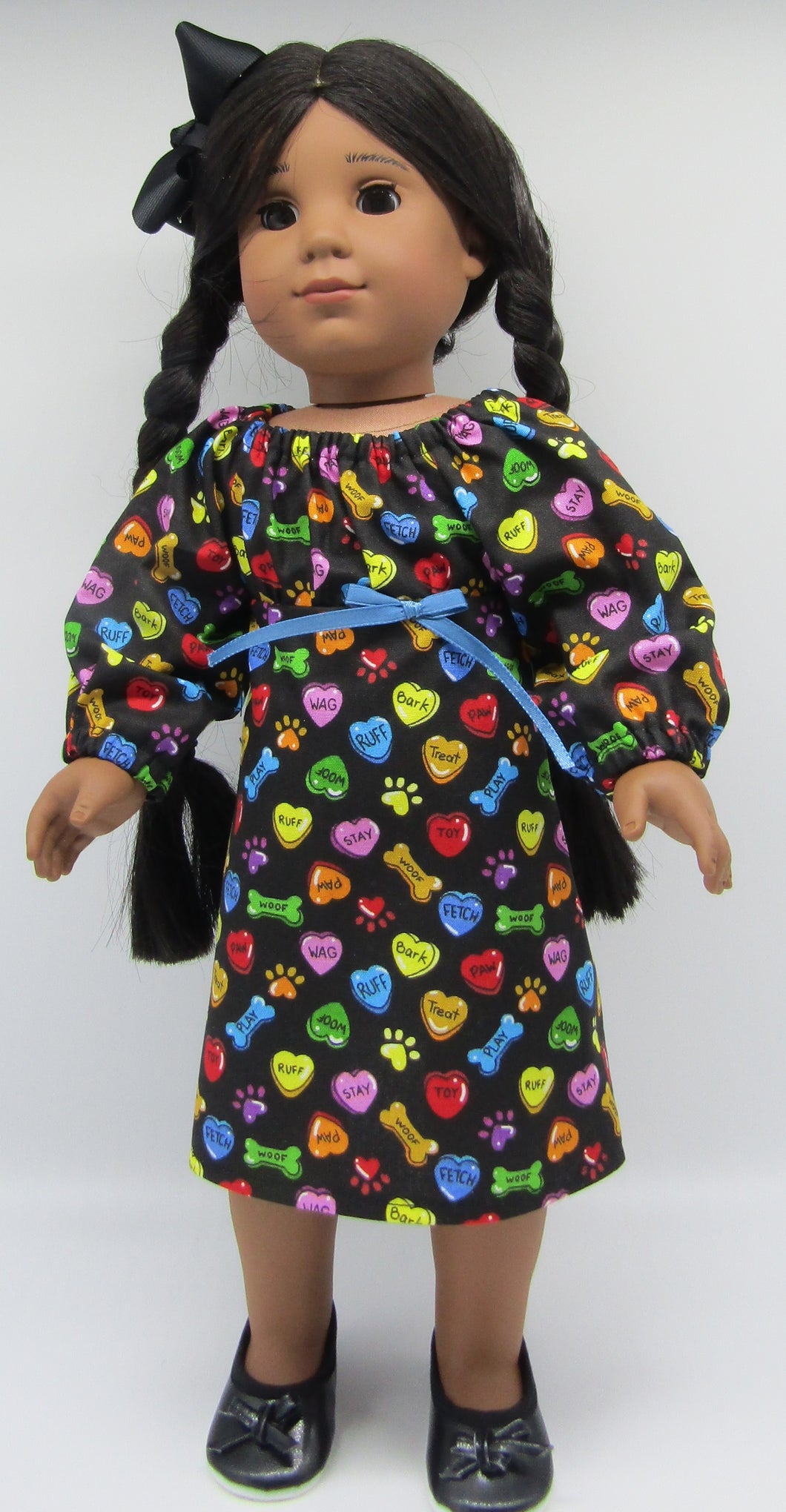 Conversation Hearts for Dog Lovers Dress 18 inch Doll