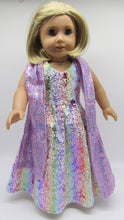 Load image into Gallery viewer, Long Iridescent Dress  &amp; Sequin Arm Scarf 18 inch Doll
