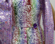 Load image into Gallery viewer, Long Iridescent Dress  &amp; Sequin Arm Scarf 18 inch Doll
