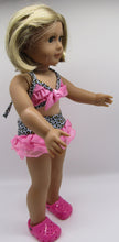 Load image into Gallery viewer, 18&quot; Doll 3 Pc Swim Set: Leopard w Hot Pink
