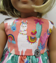 Load image into Gallery viewer, Llama &amp; Cactus 18 inch Doll: Teal and Peach

