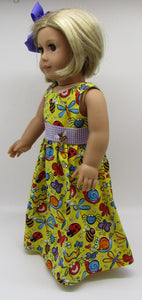 Bug Print Maxi Dress 18 inch Doll