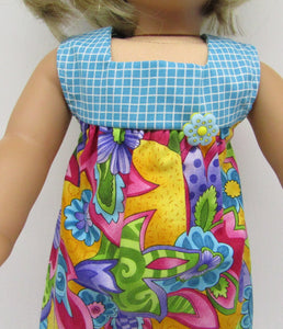 Bright Floral Maxi Dress 18 inch Doll