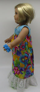 Bright Floral Maxi Dress 18 inch Doll