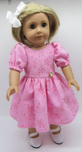 Pink Eyelet Dress 18 inch Doll